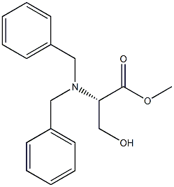 N,N-二苯甲基-L-丝氨酸甲酯结构式