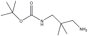N-(叔丁氧基羰基)-2,2-二甲基-1,3-丙烷二胺结构式