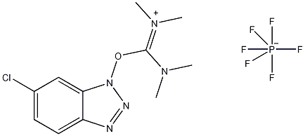 O-(6-氯-1H-苯并三唑-1-基)-N,N,N',N'-四甲基异脲六氟磷酸结构式