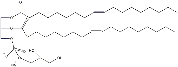 1,2-二油酰-sn-甘油基-3-磷酸-rac-甘油钠盐结构式