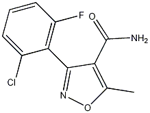 3-(2-氯-6-氟苯基)-5-甲基异恶唑-4-甲酰胺结构式