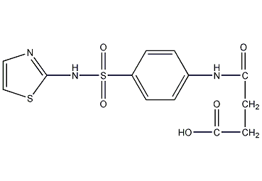 琥珀磺胺噻唑结构式