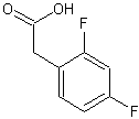 2,4-二氟苯乙酸结构式