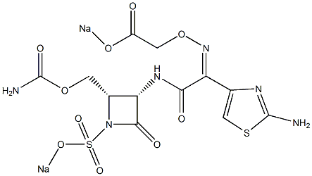 (+)-[[2Z-[2-[[(2S,3S)-2-[[(Aminocarbonyl)oxy]methyl]-4-oxo-1-sulfo-3-azetidinyl]amino]-1-(2-amino-4-thiazolyl)-2-oxoethylidene]amino]oxy]acetic acid disodium salt