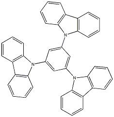 1,3,5-三(9H-碳-9-基)苯结构式