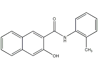 N-(3-羟基-2-萘甲酰基)邻甲苯胺结构式