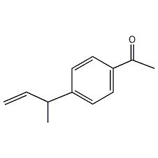 1-[4-(1-甲基-2-丙烯基)苯基]乙酮结构式