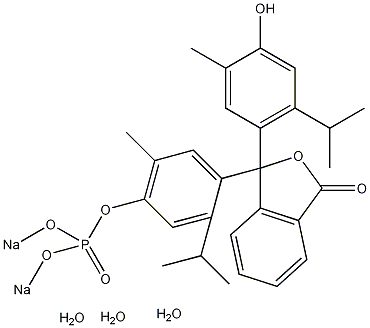 百里酚肽磷酸二钠盐水合物结构式