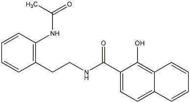 N-(2-乙酰氨基苯乙基)-1-羟基-2-萘酰胺结构式