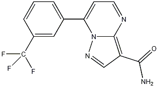 7-[3-(三氟甲基)苯基吡唑[1,5-a]嘧啶-3-甲酰胺结构式