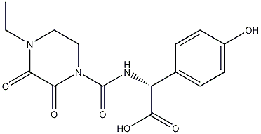(R)-(-)-[[(4-乙基-2,3-二氧五环基-1-哌嗪)羰基]氨基]-4-羟基苯乙酰乙酸结构式