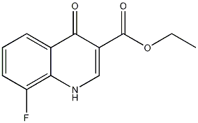 1,4-二羟基-8-氟-4-羰基喹啉-3-羧酸乙酯结构式