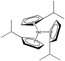 三(异丙基环戊二烯)化钕结构式