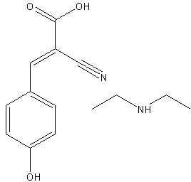 α-氰-4-羟基肉桂酸二乙胺盐结构式