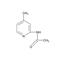 N-(4-甲基-2-吡啶基)乙酰胺结构式