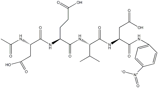 N-乙酰基-天冬氨酸-谷氨酸-颉氨酸-天冬氨酸-对硝基苯胺结构式