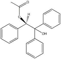 醋酸(R)-(+)-2-羟基-1,2,2-三苯乙酯结构式
