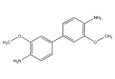 3,3'-二甲氧基联苯胺结构式