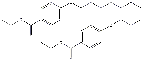 1,10-二[4-(乙氧羰基)苯氧]癸烷结构式