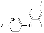 N-(2，4-二氟苯基)马来酰胺酸结构式