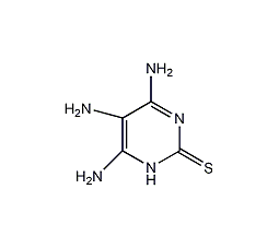 2-巯基-4,5,6-氨基嘧啶结构式