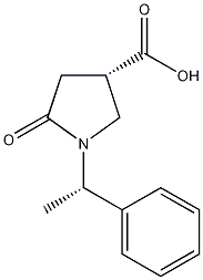 (1'S,3S)-1-(1'-苯乙基)-5-氧-3-吡咯烷羧酸结构式
