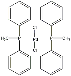 二(甲基二苯基膦)钯(II)二氯化物结构式