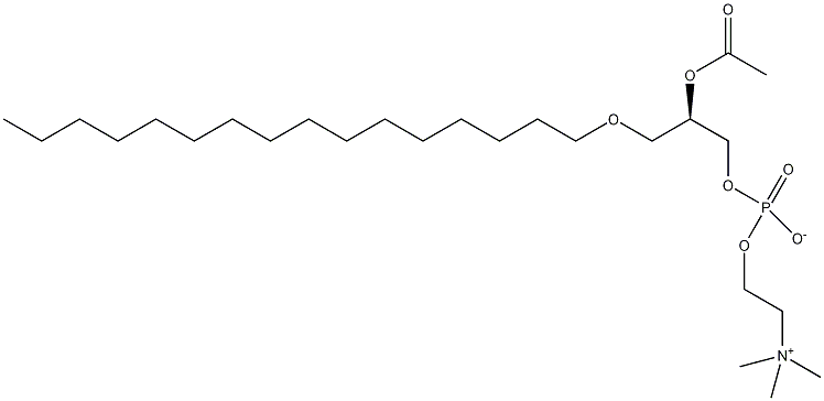 β-乙酰基-γ-O-十六烷基-L-α-卵磷脂结构式