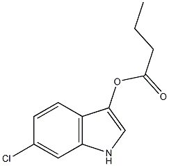 丁酸(6-氯-3-吲哚)酯结构式