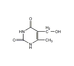 5-(羟甲基)-6-甲基尿嘧啶结构式