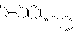 5-苄氧基吲哚-2-羧酸结构式