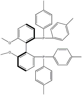 (R)-(+)-2,2'-二(二对甲苯基膦)-6,6'-二甲氧基-1,1'-联苯结构式
