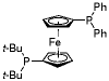 1-二苯基膦基-1'-(二叔丁基膦基)二茂铁结构式