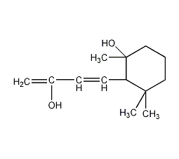 2-(3-羟基-1,2-丁二烯-1-基)-1,3,3-三甲基环己醇结构式