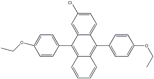 9,10-双(4-乙氧苯基)-2-氯蒽结构式
