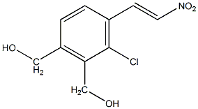 反-2-氯-3,4-二甲氧基-β-硝基苯乙烯结构式