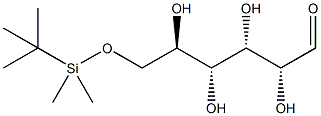 6-O-(叔-丁基二甲基甲硅烷基)-D-葡萄醛结构式