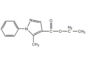 5-甲基-1-苯基-1H-吡唑-4-甲酸乙酯结构式