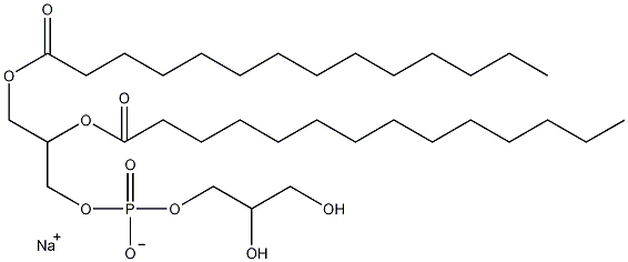1,2-二肉豆蔻酰基磷脂酰(1-丙三醇)钠盐结构式