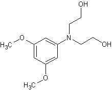 双(2-羟乙基)-3,5-二甲氧基苯胺结构式