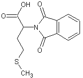 N-邻苯二甲酸酐-DL-蛋氨酸结构式