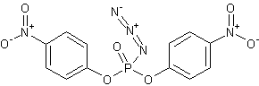 二(对硝基苯基)叠氮膦酸酯结构式