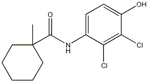 N-(2,3-二氯-4-羟基苯基)-1-甲基环己甲酰胺结构式