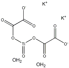 双草酸氧化钛(IV)酸钾二水合物结构式