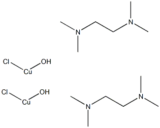 氯化二羟基-双[(四甲基亚乙基二胺)铜]结构式