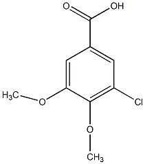 3-氯-4,5-二甲氧基苯甲酸结构式