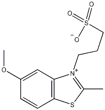 5-甲氧基-2-甲基-3-(3-磺丙基)苯并噻唑内盐结构式