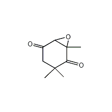 1,3,3-三甲基-7-氧杂二环[4.1.0]庚-2,5-二酮结构式