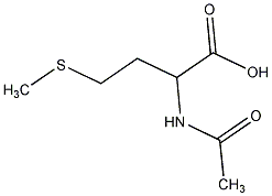 N-乙酰-DL-甲硫氨酸结构式
