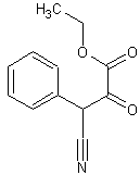 乙基-3-氰基-3-苯丙酮酸结构式